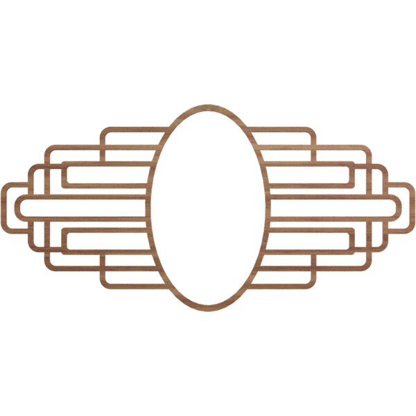 Ekena Millwork Elizabeth Wood Fretwork Prcd Ceiling Medallion, Walnut, 28"W x 14"H x 7 3/4"IW x 13 1/4"IH x 3/8"T CMWP28X14X0375EBWA - main